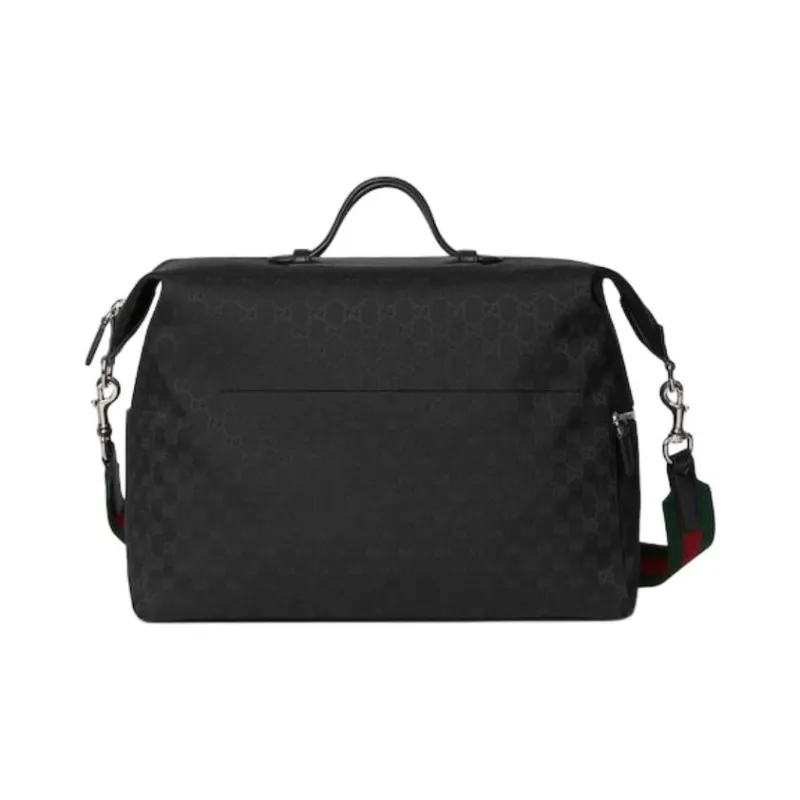 GUCCI Canvas Bag, One Shoulder Handbag, Travel Bag 21.82L Men's Black-0
