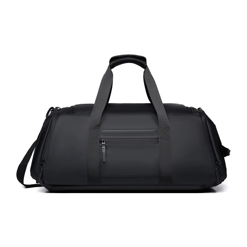 Mulinsen Polyester One Shoulder Handbag, Travel Bag Unisex Black-4