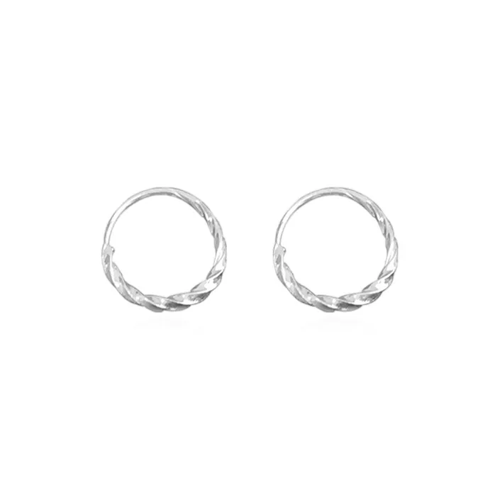 Shiban S999 Fine Silver Earrings Unisex-3