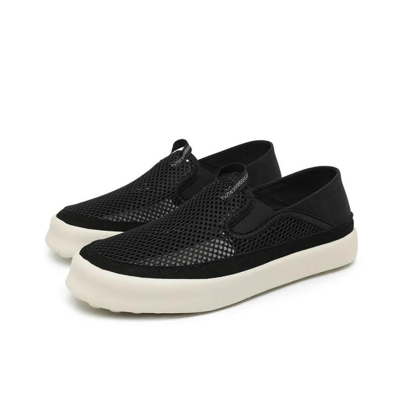 LINGPAO Casual Shoes Men Low Top Sand/Black/Gray-6