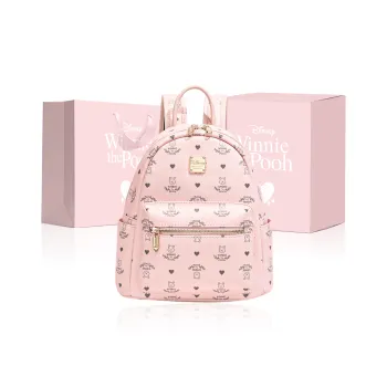 Disney Winnie The Pooh Series PVC Heartfelt Refined Box Backpack Women's Pink