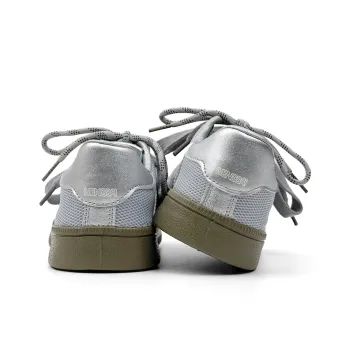 Mengsai Breathable Lightweight Height Increasing Low Top Casual Shoes Women's Silver