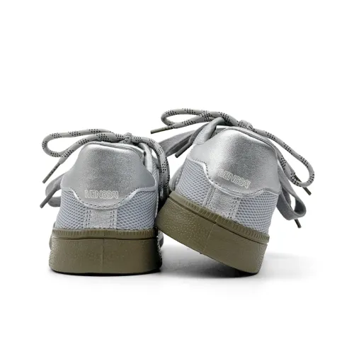 Mengsai Breathable Lightweight Height Increasing Low-Top Casual Shoes Women's Silver