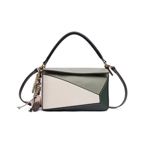 Monna Lisa Cow Leather Crossbody Handbag Women's Laurel Green