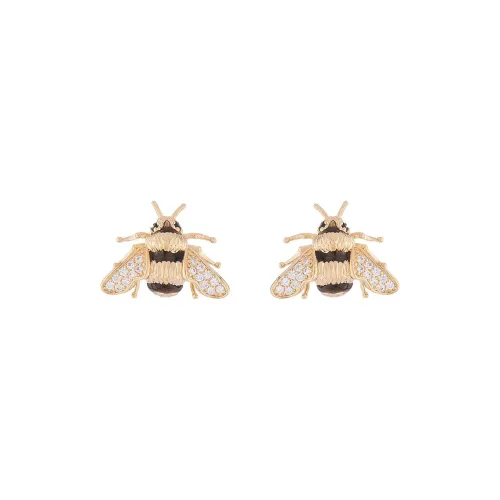 LES NEREIDES Gold Plated Stud Earrings Women's Gold