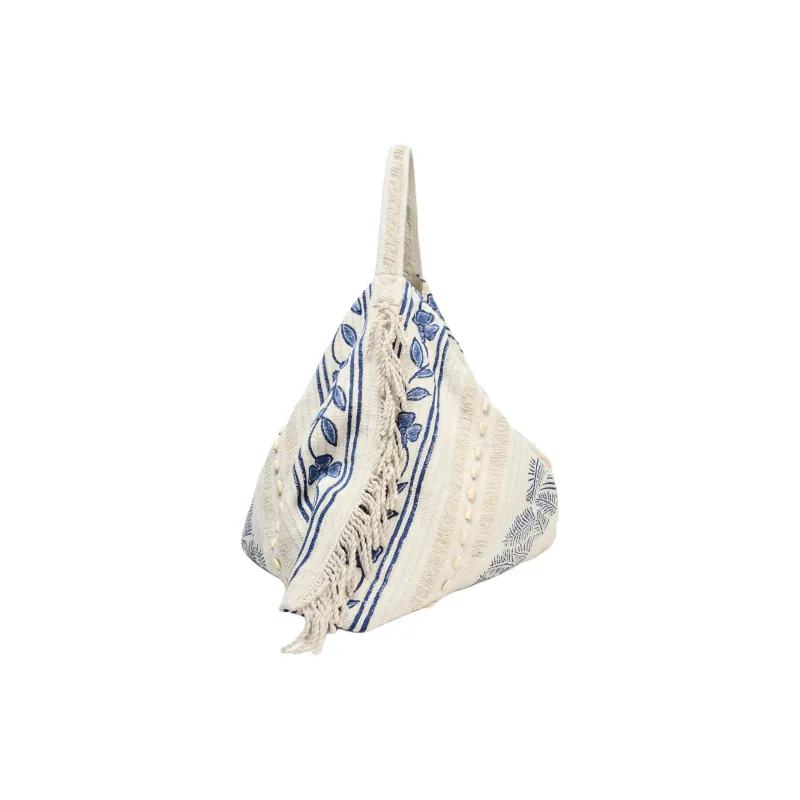 ZARA Cotton Tote Bag, Shopping Bag, Crossbody Bag, Shoulder Bag Women's White-2