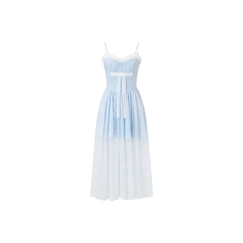 GOSO Slip Dresses Women's Blue-0