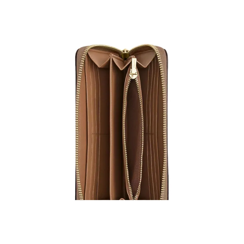 COACH Coated Canvas Wallet Trumpets Women's Tan & Pink-2