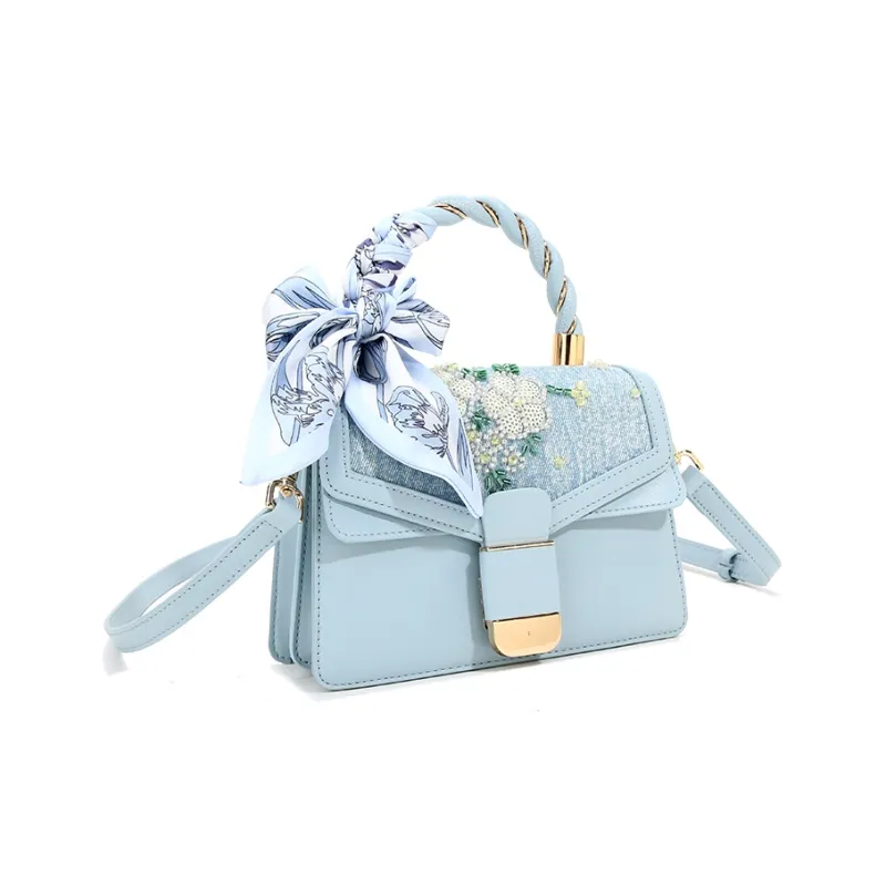 Carit&Koty PU One Shoulder Handbag Women's Denim Blue-1