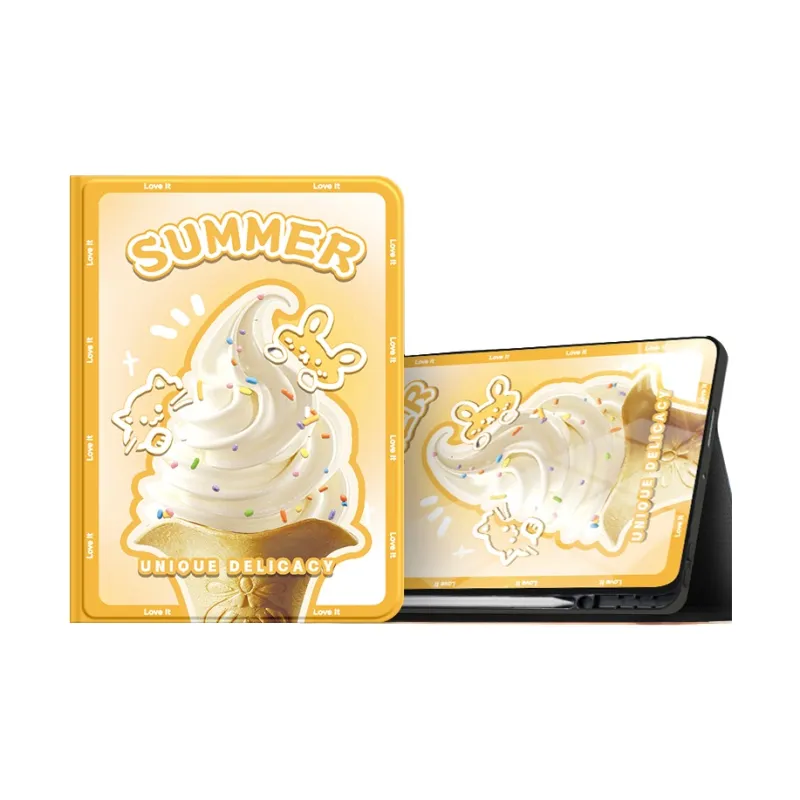 I Create My Art Silicone Material Summer Ice Cream Tablet Protective Cases-9