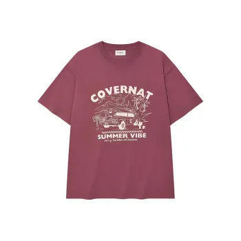 COVERNAT T Shirts Men Magenta