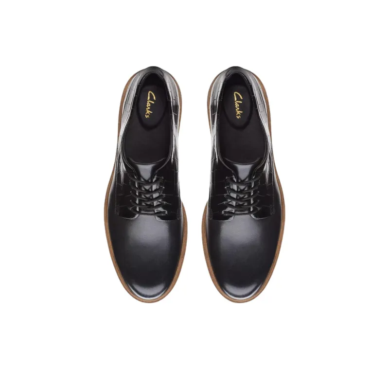 Clarks Glickly Derby Casual Single Shoes Women's Black-3