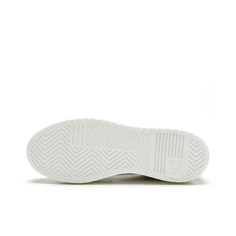 QIAODAN Dry Slip Resistant And Breathable Low Top Skateboard Shoes Men's White Gray-5