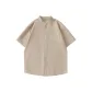 [Twill Stand Collar]Light Khaki (Hb Simple Line Beige Chest Logo)