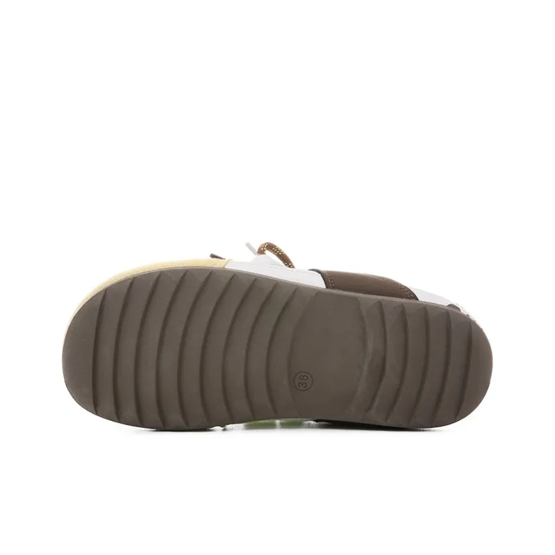The New Age Family Closed Toe Slippers Women's Yellow Brown-4