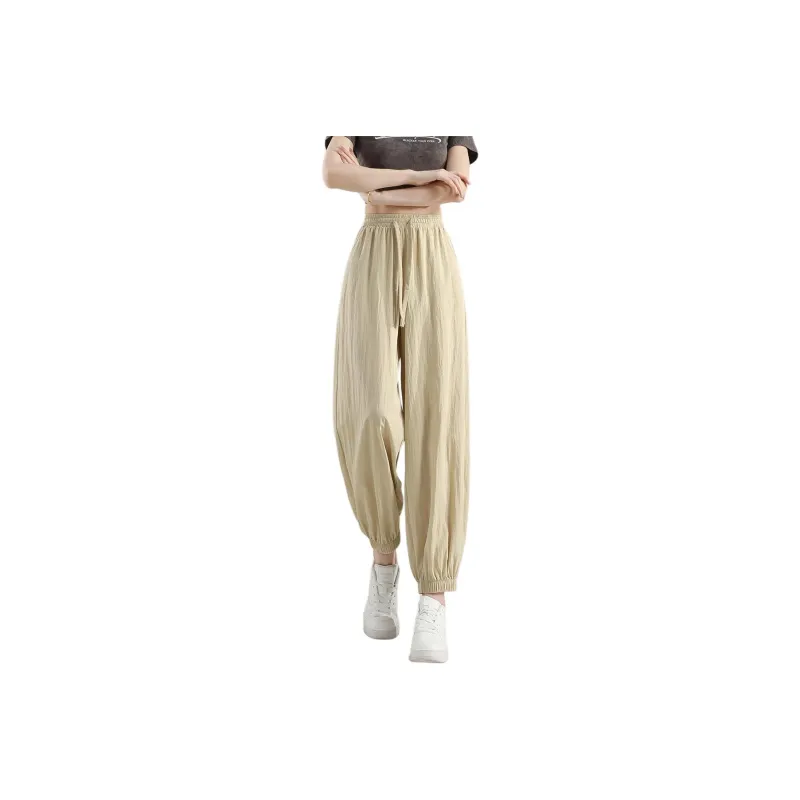 Tonlion Casual Pants Women's Beige Apricot-0