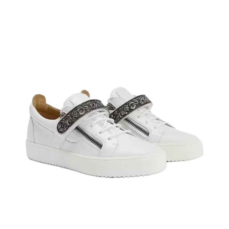 Giuseppe Zanotti/GZ Coby Deluxe Low Top Skateboard Shoes Women's White-2