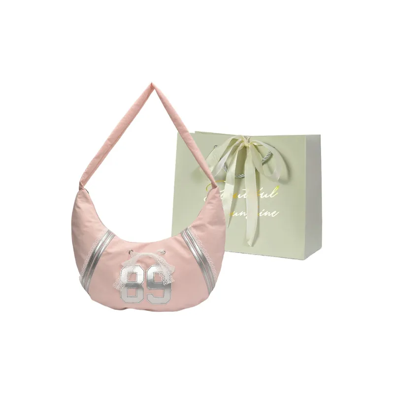 JIANGLIDA PU Dumpling Bag Shoulder Bag Women's Blue/Pink/Gray-4