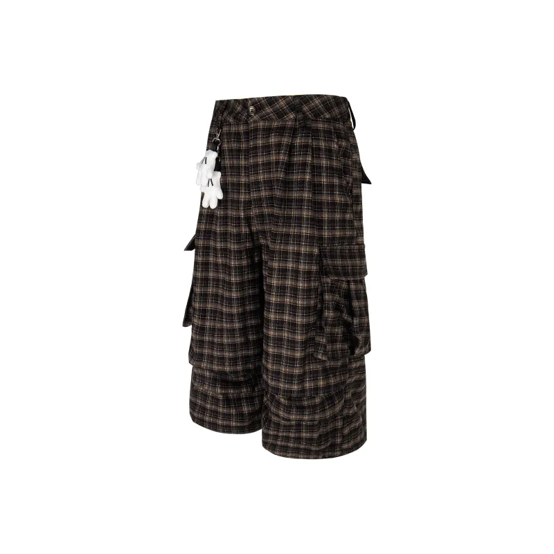 VINMUK Cargo Shorts Unisex Brown-2