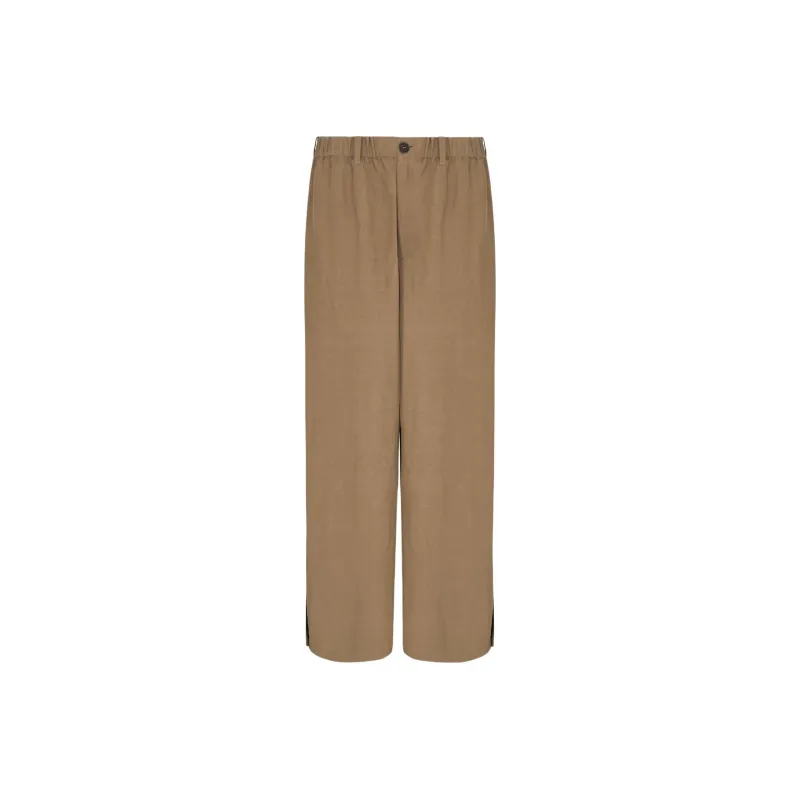 GIORGIO ARMANI Linen And Silk Wide Trousers-0