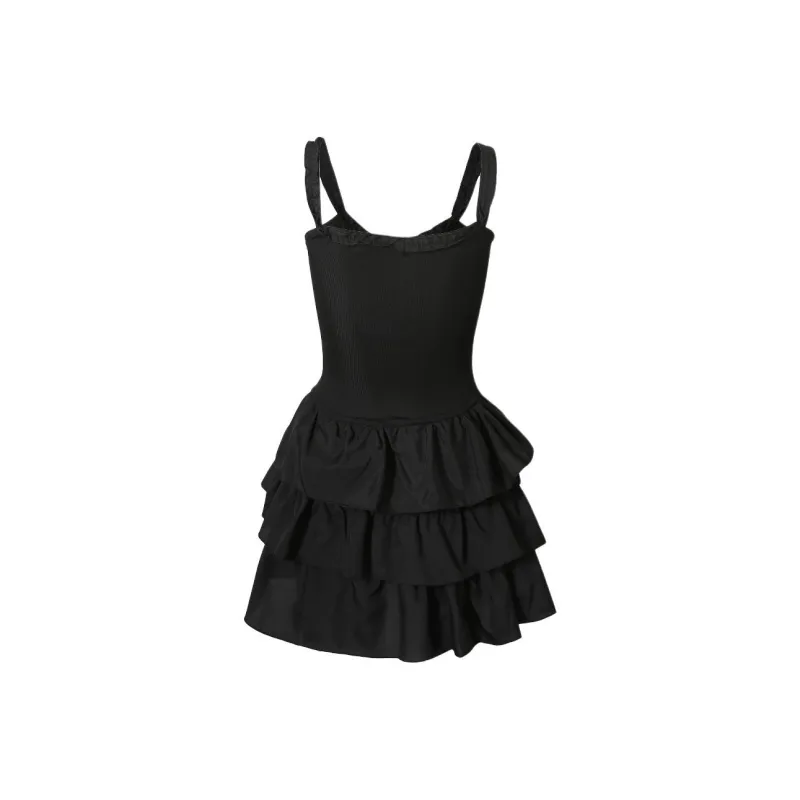 DOKZB Slip Dresses Women's Black-1