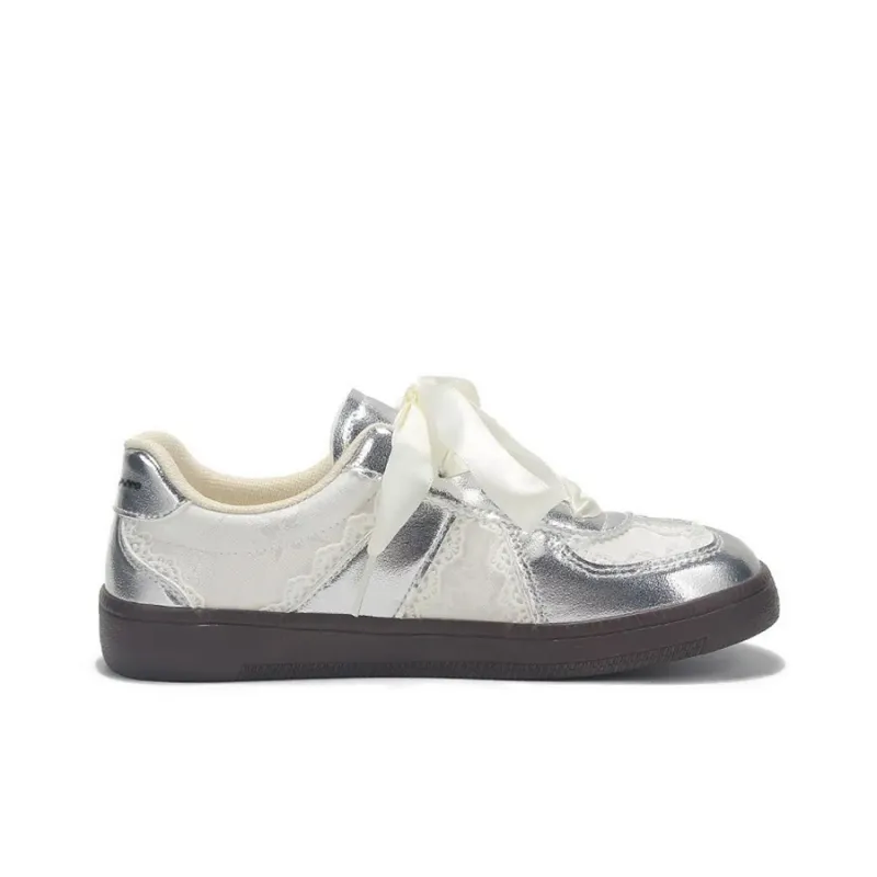 PIYOPIYO Low Top Skateboard Shoes Women's Silver-4