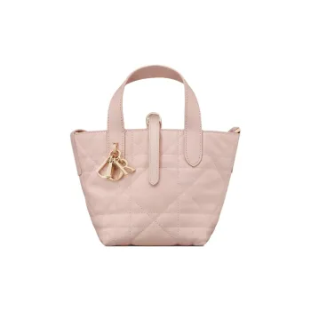 DIOR Toujours Calfskin Tote Bag, Shopping Bag, Shoulder Bag, Handbag Regular Women's Rouge Pink