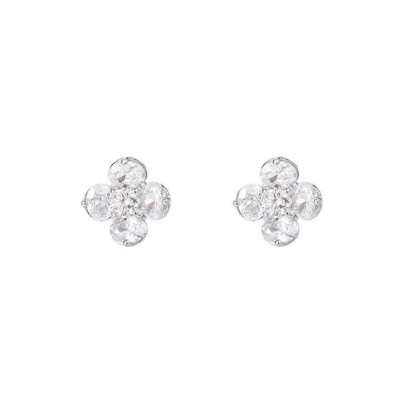NIANNIANXI S925 Silver Stud Earrings Women's-0