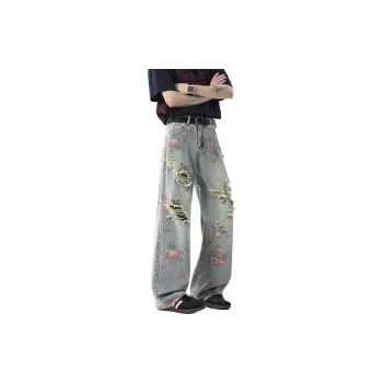 WARNING LIGHT Jeans Unisex Blue