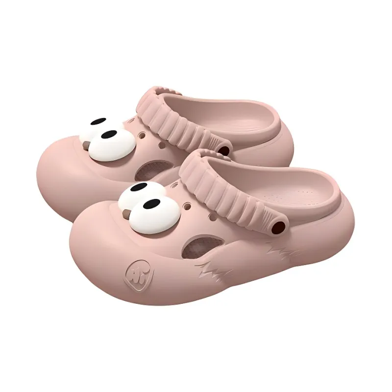 LUNNIFEIYA Slip on Lazy Beach Slippers For Home, Height Increasing, Comfortable, Cartoon, Slip Resistant-7