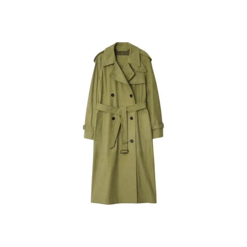 Burberry SS25 Leather Jacket Women's Green-0