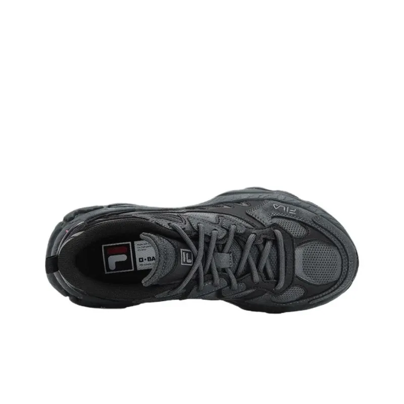 FILA Fern Anti Slip Wear Resistant Low Top Chunky Sneakers Women's Black-2