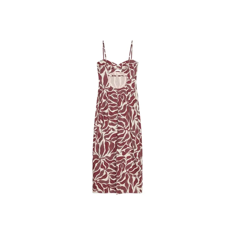 ZARA Slip Dresses Women's Nude/Dark Red-1