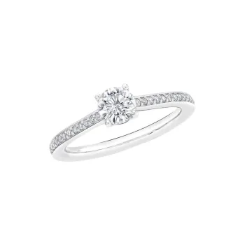 Graff 18K White Gold Rings Unisex Silver