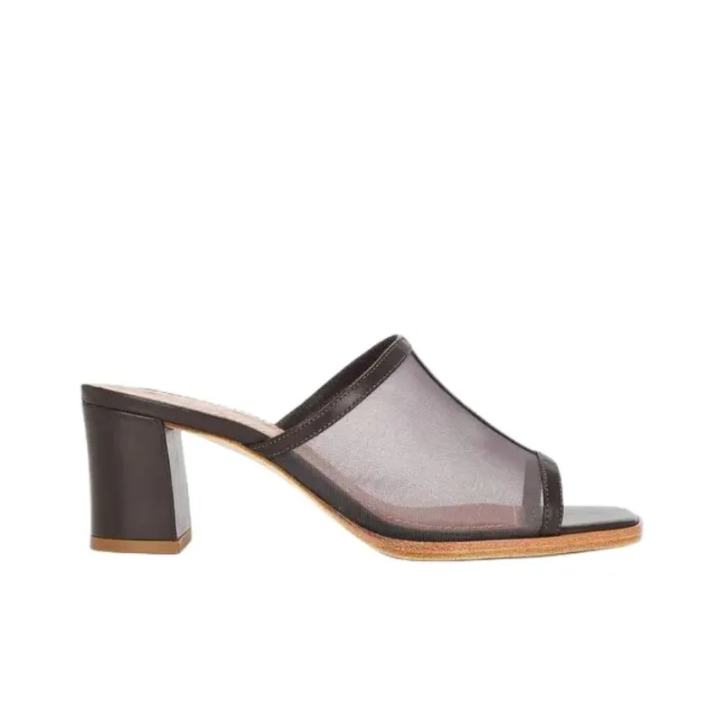 Staud Slip Resistant Slide Slippers 6cm Women's Brown-1