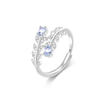 Lao Feng Xiang Natural Tanzanites Rings Women's