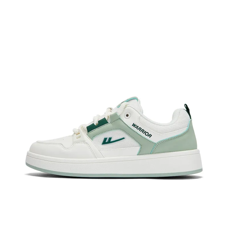 WARRIOR Skateboard Shoes Men Low Top White Black-12