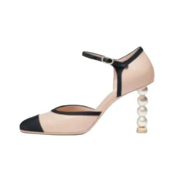CHANEL 25P Spring Summer Irregular Heel High Heels 9cm Women's Pink