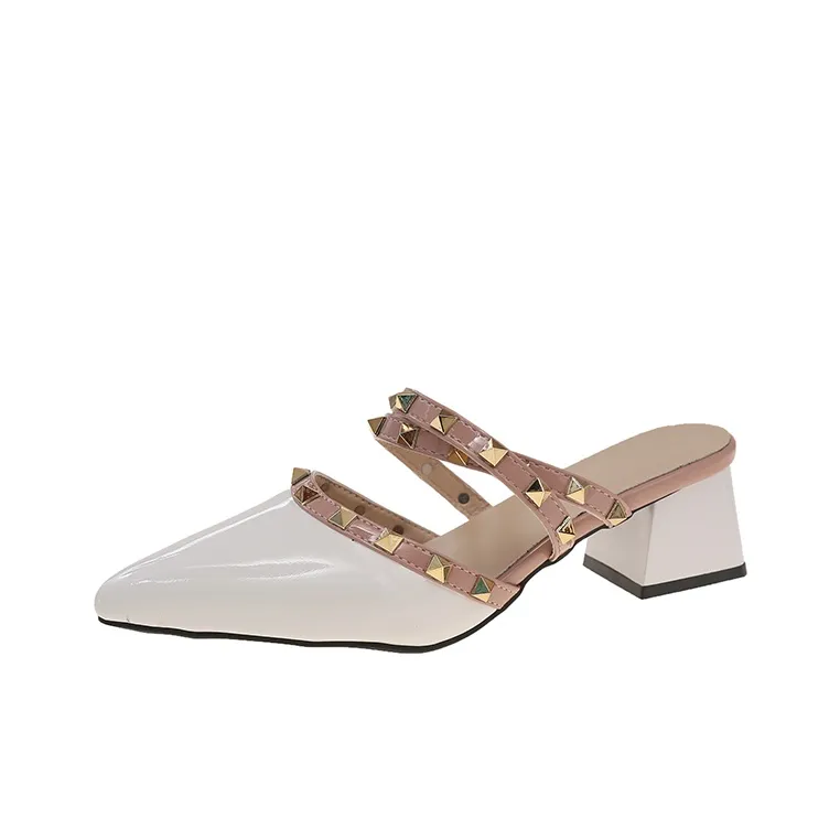 WUJI Rubber Sole Stud Abrasion Resistant Slip Resistant Closed Toe Slippers Women's-3