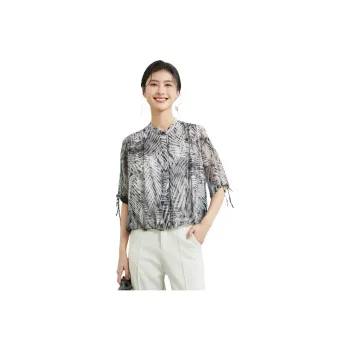 JINJU Shirts Women's Black White