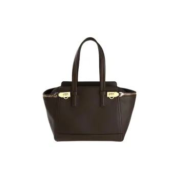 FERRAGAMO Gold Accessories Handbag Women's Dark Brown