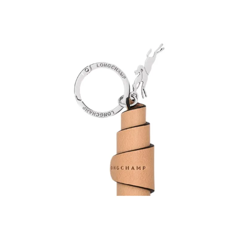 LONGCHAMP Cow Leather, Metal Keychains Women's Sand White-2