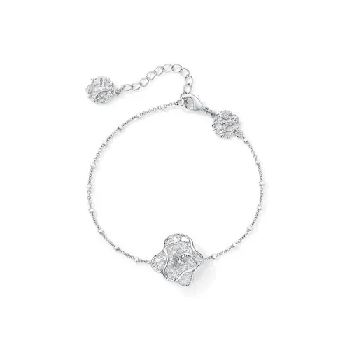 OOAK 925 Sterling Silver, 18K Gold Plated Bracelet Box Women's