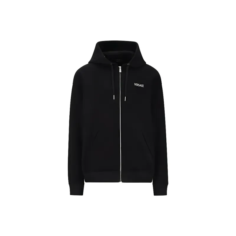 VERSACE Graphic Printed Zipped Hoodie-0