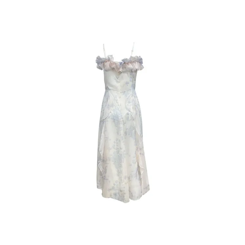 Mu Xiao Xin Slip Dresses Women's White-1