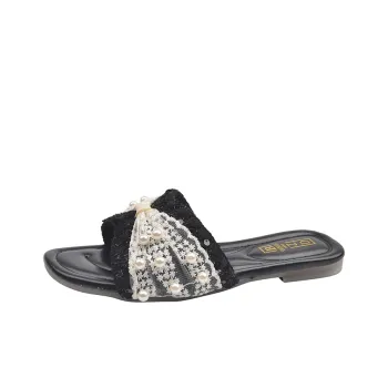 WUJI Rubber Sole Slip Resistant Abrasion Resistant Slide Slippers Women's
