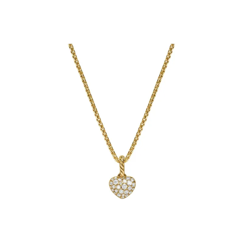 David Yurman 18K Gold Petite Pavé© Diamond Necklace-0