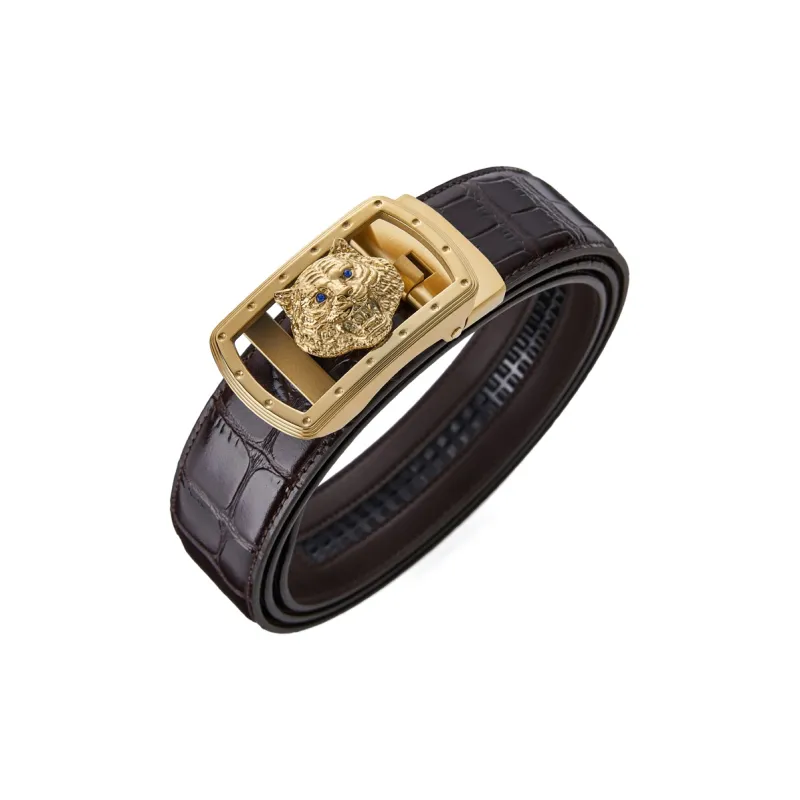 GUSKI Cow Leather Belts Men's 3.5cm-0