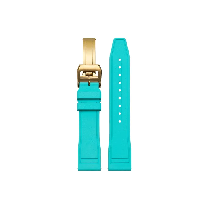 FUDIEN Compatibility With IWC Pilot Mark 'The Little Prince' Quick Release Strap Watch Band Fluoroelastomer Material-50