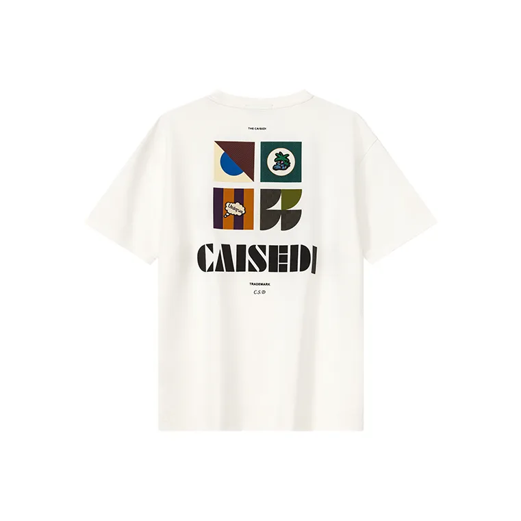 CAISEDI T Shirts Men White-1